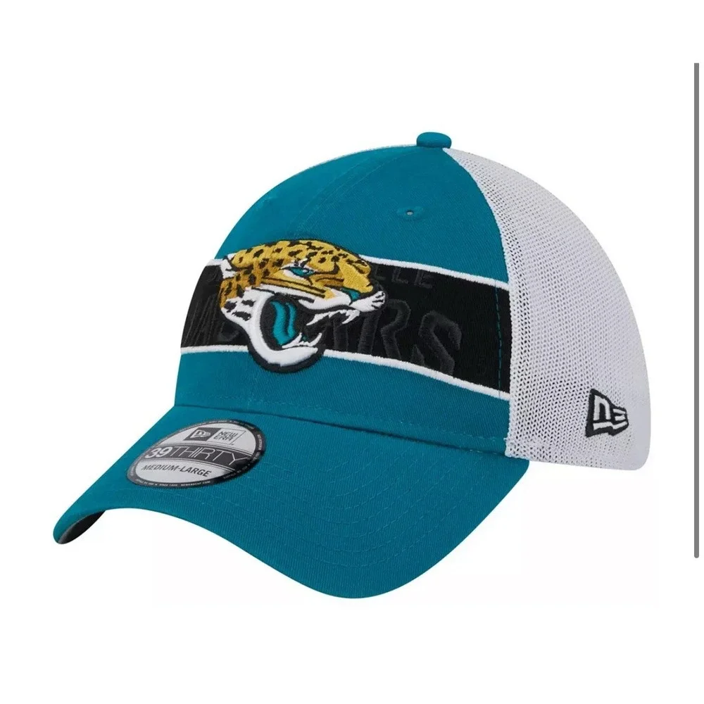 New Era Jacksonville Jaguars Banded Team 39THIRTY Stretch Flex Hat M/L Teal